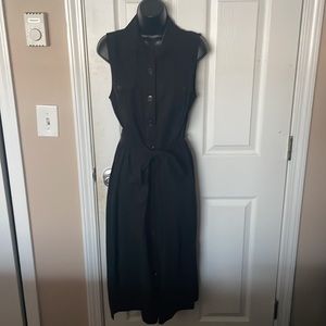 NWT Banana Republic Black Button-Down Belted Dress: Size M